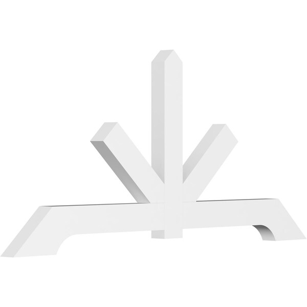 Ekena Millwork Vanguard Architectural Grade PVC Gable Bracket, 96"W x 44"H x 4"D x 6"F, 11/12 Pitch GBP096X44X0406VAN00 - main